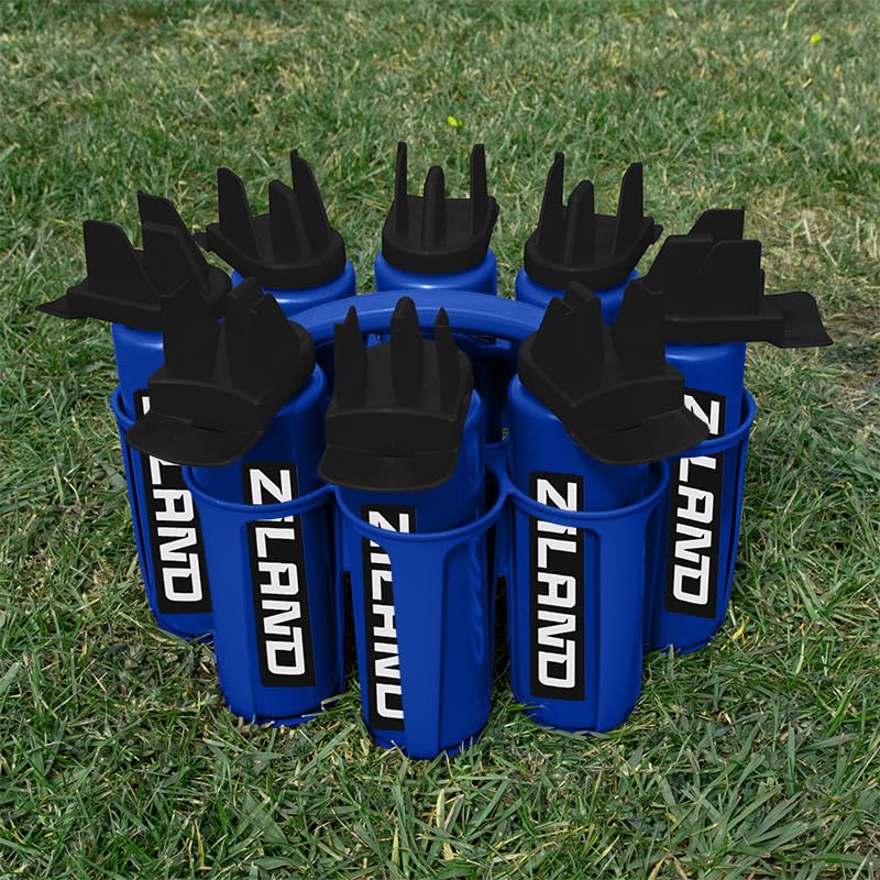 Ziland Hybrid Water Bottle Set- (8 x 1 Litre Bottles 1 x Carrier)(Blue/Black - Blue Carrier) — image 1