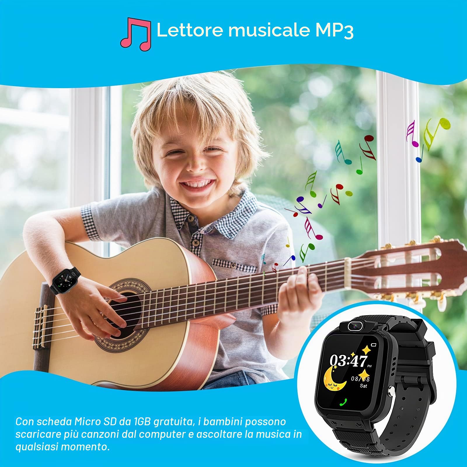 4G Smartwatch Bambini con GPS e Videochiamate, Orologio Telefono Bambino con Chiamate, Chat Vocale, SOS, Modalità Scuola, IP68, Contapassi, Sveglia, Fotocamera, Regalo per Ragazza e Ragazzo