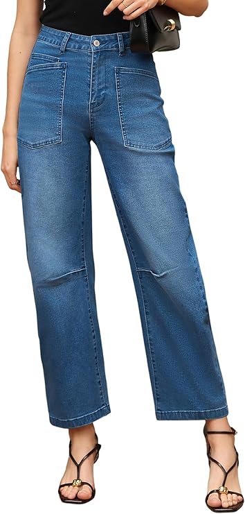 EVALESS Barrel Jeans – Front View