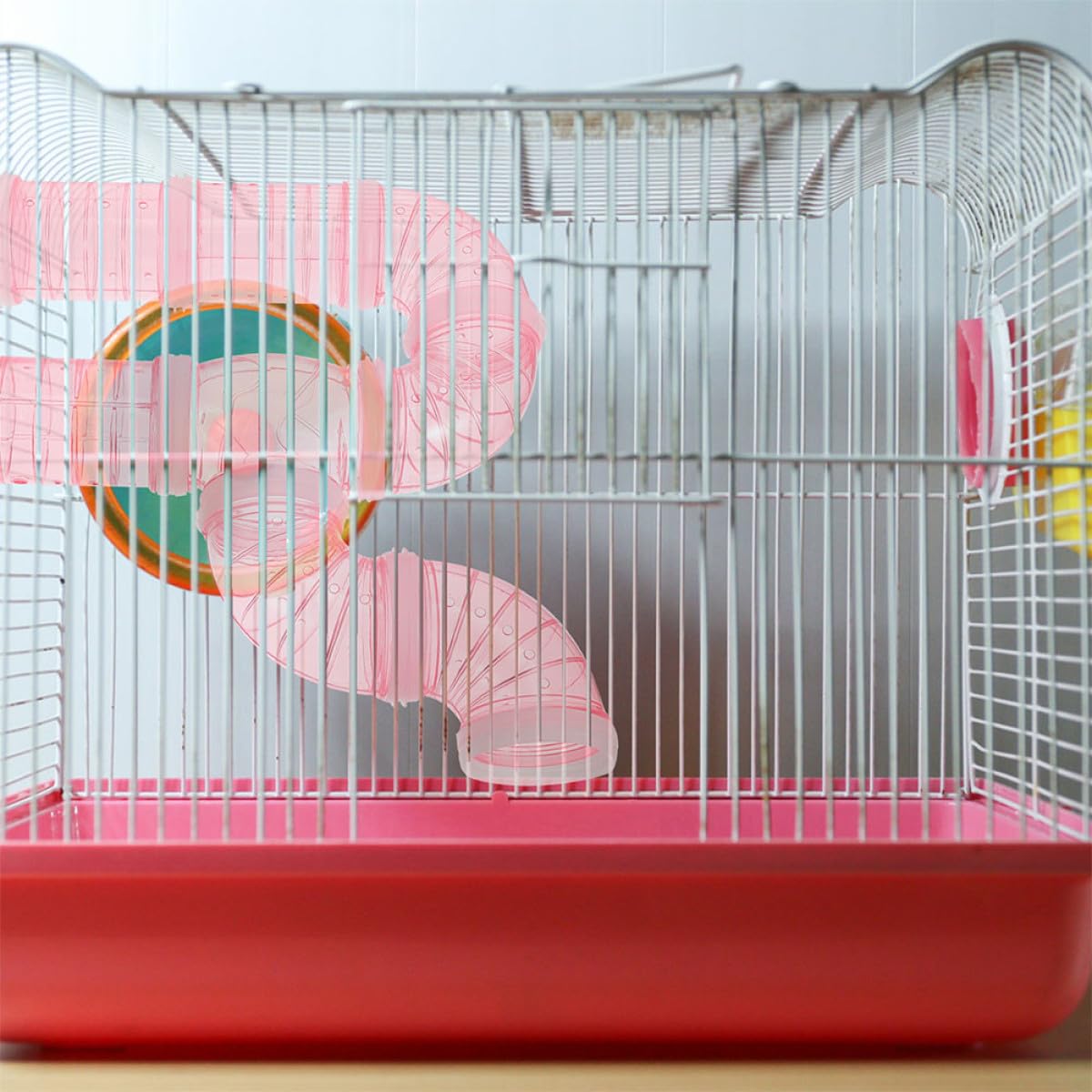 HOMSFOU Tunnel Avventura per Criceti in Plastica Trasparente 16 Pezzi Parti di Collegamento, Facile da Smontare, Gioco Pratico per Gabbia Criceti e Uso Esterno