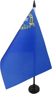 AZ FLAG Nevada Table Flag 5'' x 8'' - US state of Nevada Desk Flag 21 x 14 cm - Black plastic stick and base