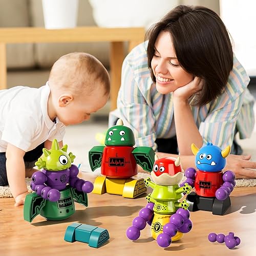 Miniatura 2 de Juguetes robot magnéticos para niños de 3 a 5 años  Magnetismo apilable, transformación de juguetes para niños de 5 a 7 años con caja de