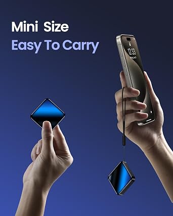 10000mAh Small Power Bank,Fast Charge Mini Portable Charger, USB C Input/Output with External Battery Pack, Smart LED Display,Suitable for iPhone, Samsung, iPad and Tablets.