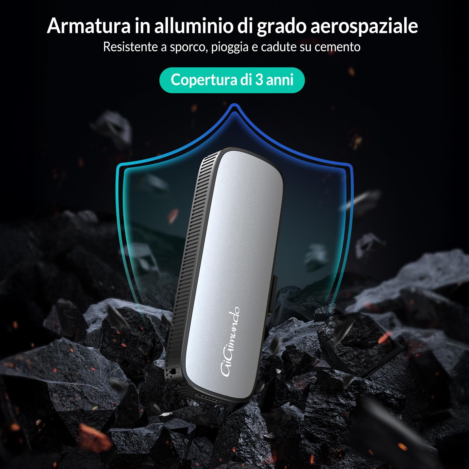 GiGimundo SSD esterno portatile da 128GB USB A+USBC, con fino a 1073MB/s, Solid USB State Drive USB 3.2 Gen2 per iPhone 15/16/17/PS4/Android/Tablet/Windows/Mac, Argento