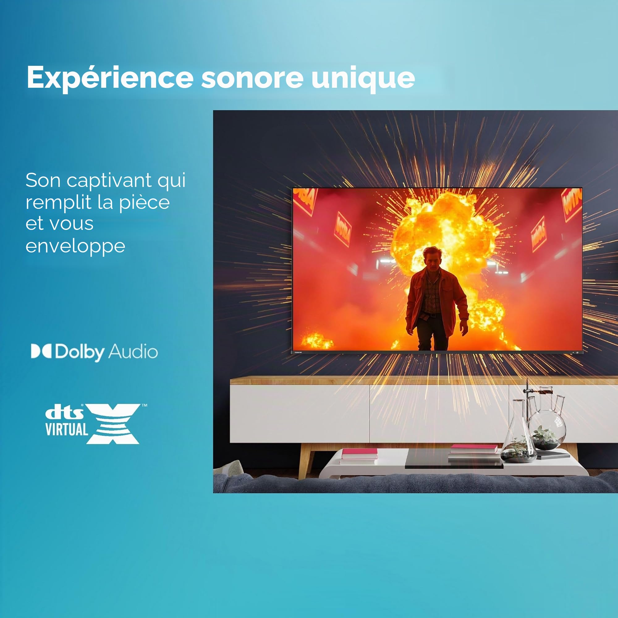 Toshiba Téléviseur LED 50UV3463DA, 127 cm, 4K Ultra HD, VIDAA Smart TV, Dolby Vision HDR, Wi-FI