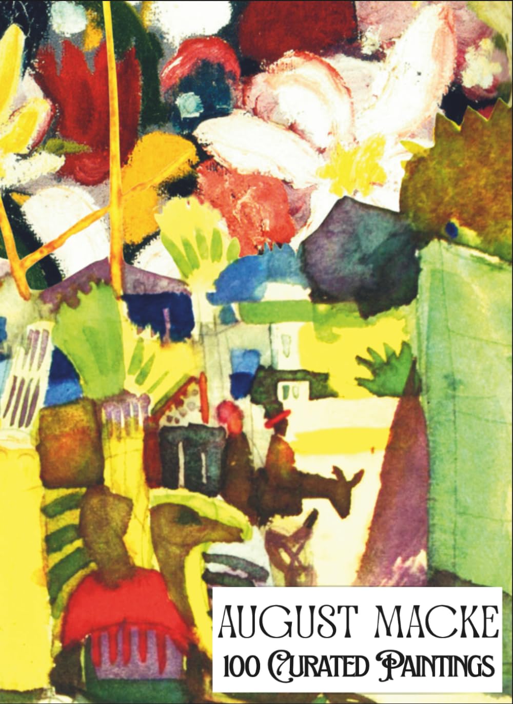 August Macke beau livre d'art A4 anti-reflet 100 tableaux haute fidélité