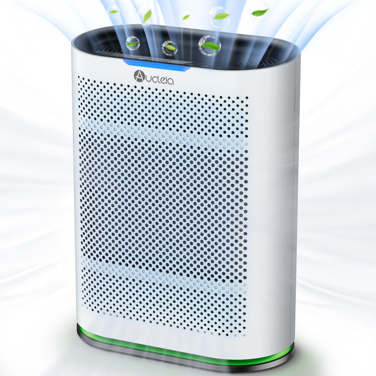 Air Purifiers for Home Large Room Cover 2,100 Ft²,with Air Quality Monitor & Aromatherapy,Auto H13 Air Purifier Removes Pets Hair Dust Smoke Odor,with 7 Colors Light(blue)