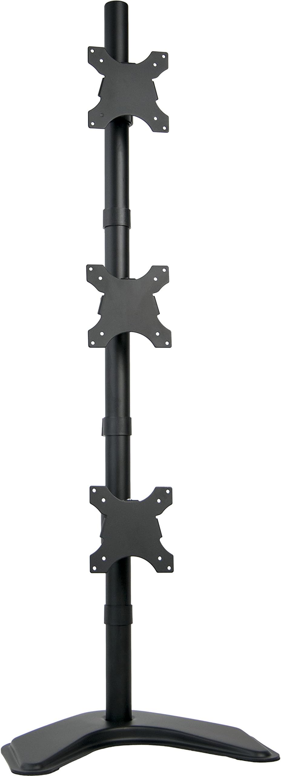 VIVO Triple LCD Monitor Desk Stand, Desktop Mount, Free Standing with Optional bolt-through mount Vertical 3 Screens up to 27" (STAND-V003D)