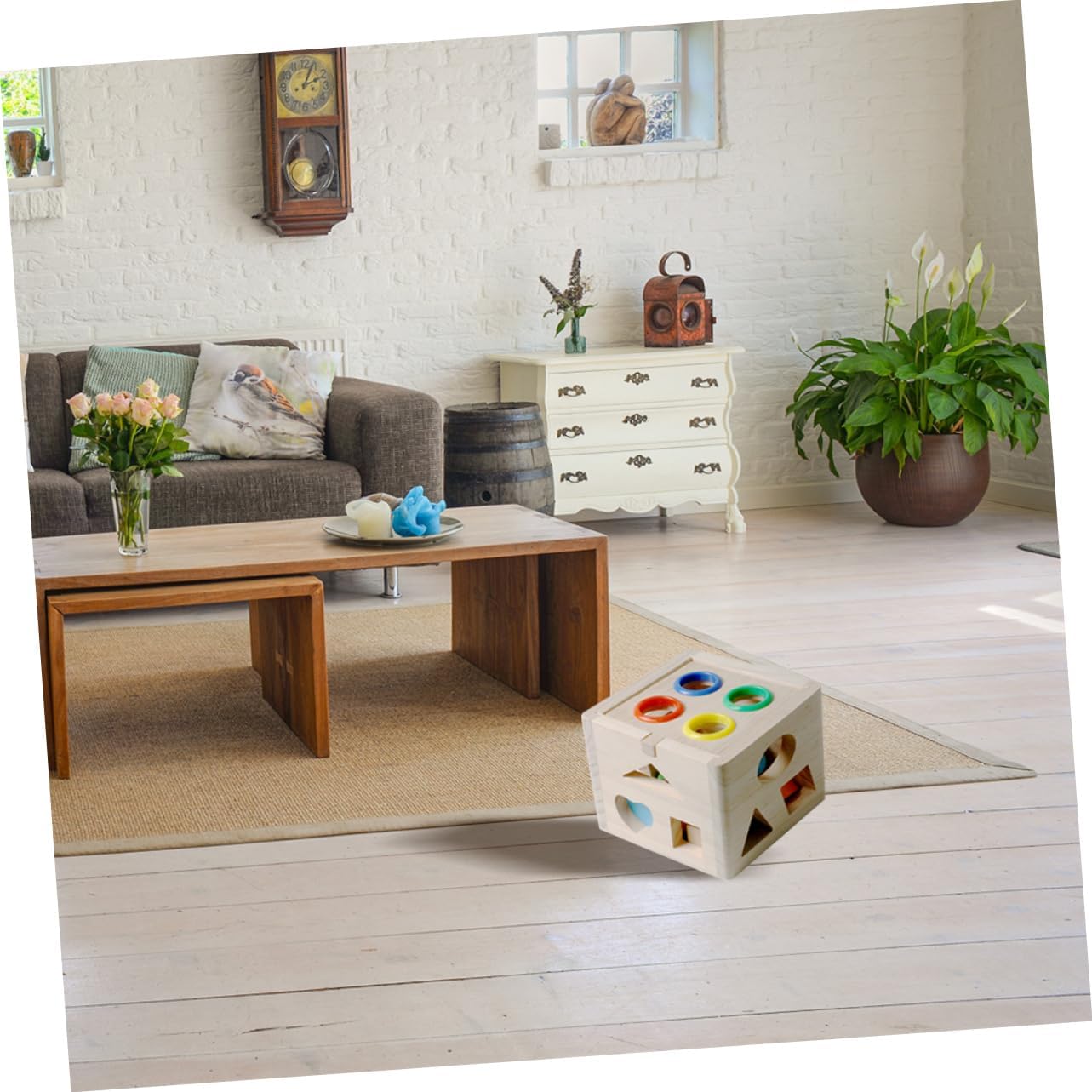 KESYOO 1Pc Early Education Wooden Shape Matching Cognitive Development Percussive Blocks for Intelligence Building for Preschoolers