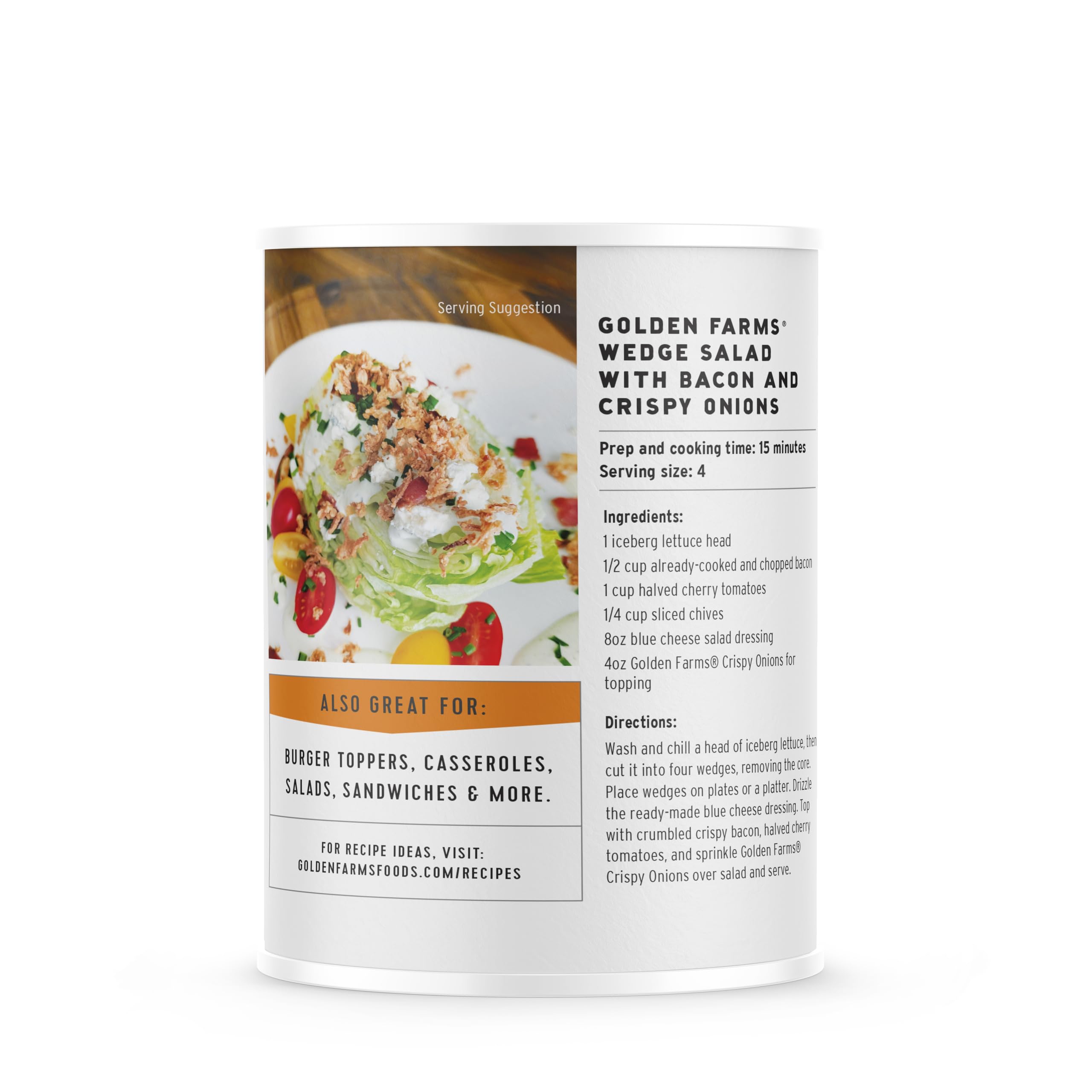 Amazon.com : Golden Farms Crispy Fried Onions - Kosher, Vegan, NON-GMO,  Gluten Free