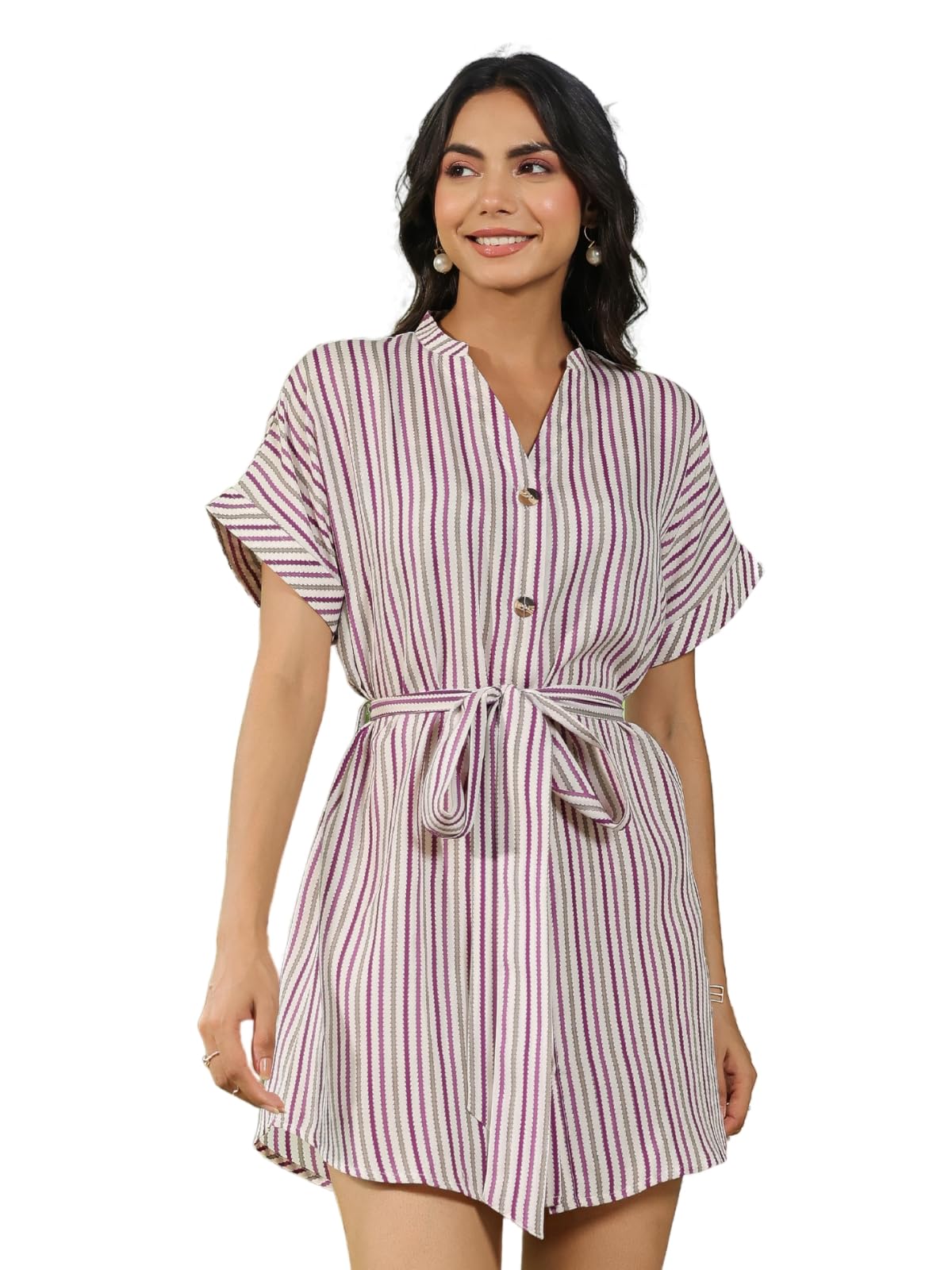 Greciilooks Rayon Mid-Thigh Length One Piece Maxi Bodycon Dresses Midi Dress For Women (Gl-Wd1224_Purple