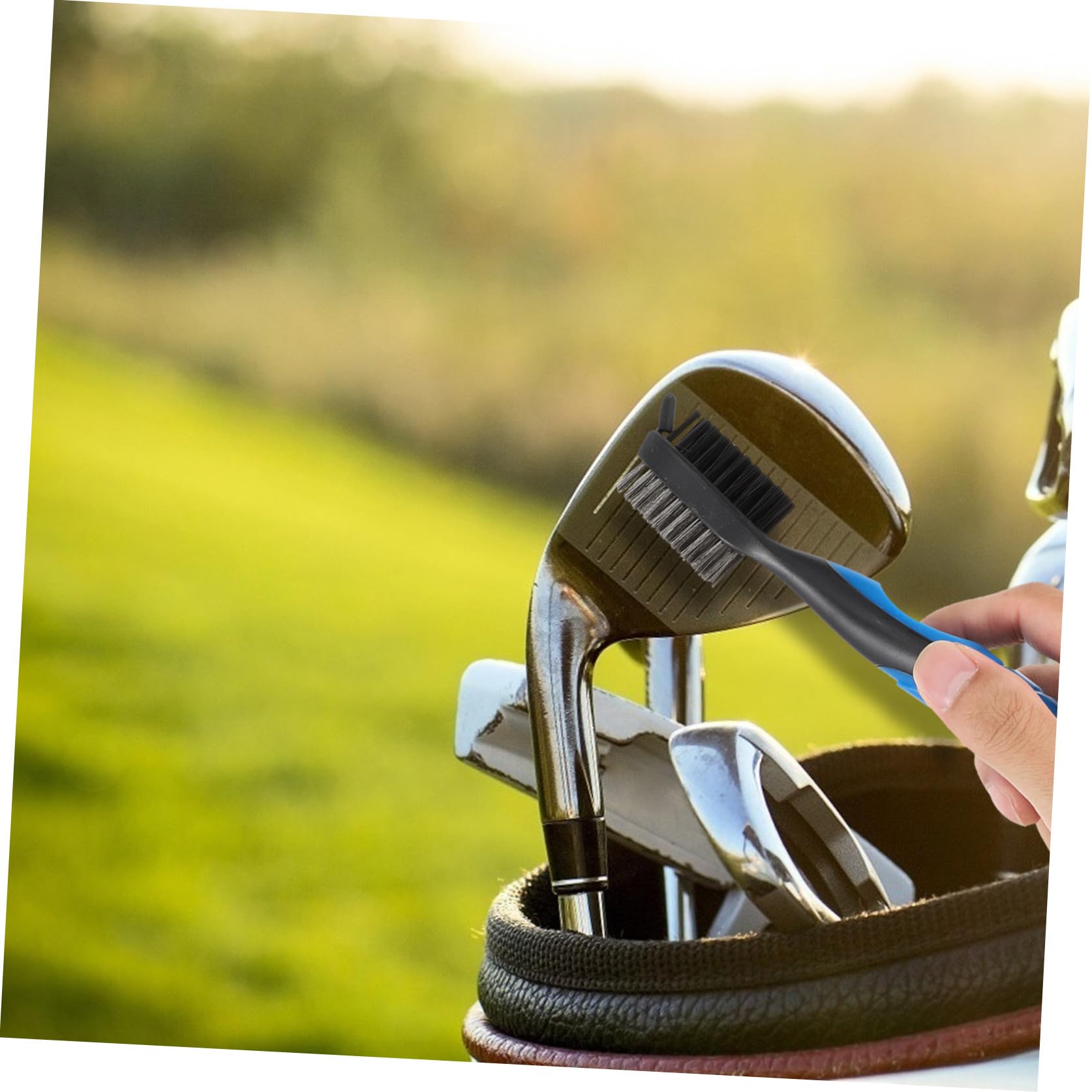 HANABASS Limpieza de Golf Limpiador de Palos de Golf Limpiador de cepillos Cepillo de Palo con Gancho Cepillo de Taza Limpiador de Ranuras Cepillo retráctil Acero Inoxidable