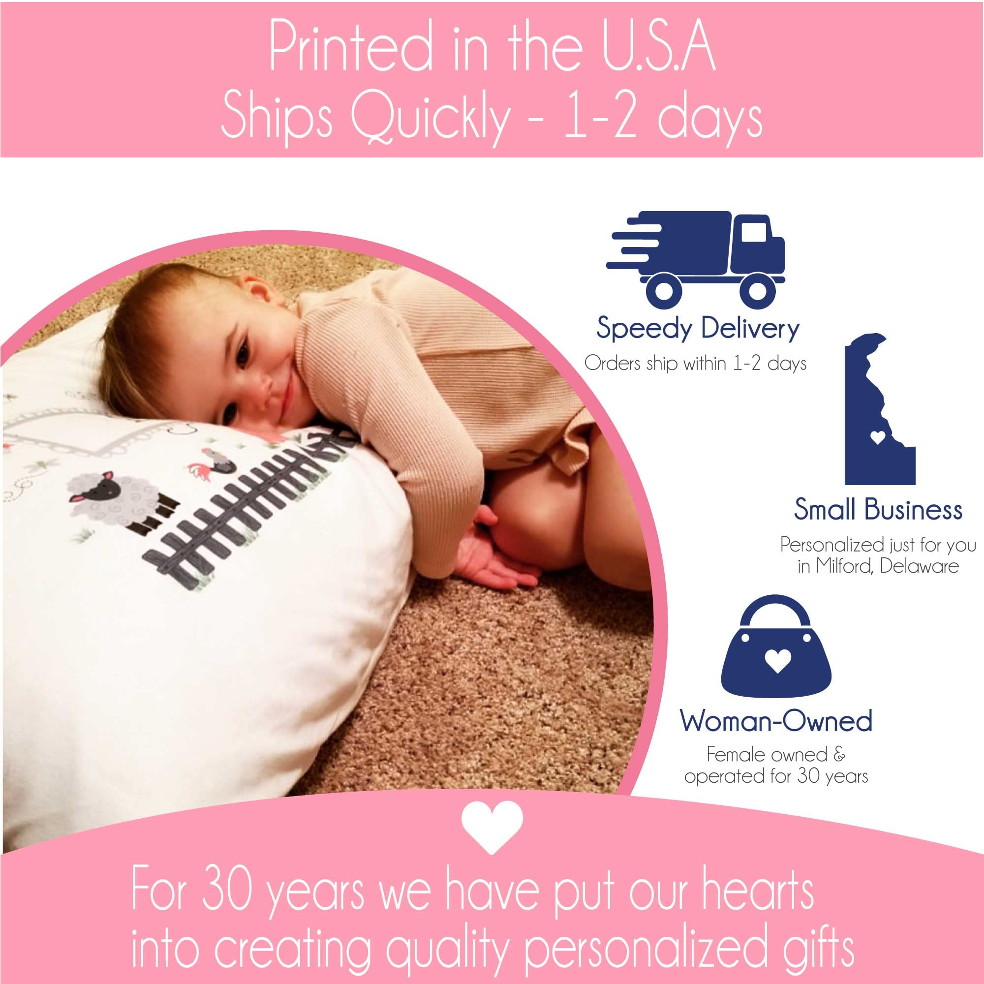 My Bambino Child's Personalized Butterfly Garland Bright Pillowcase Large