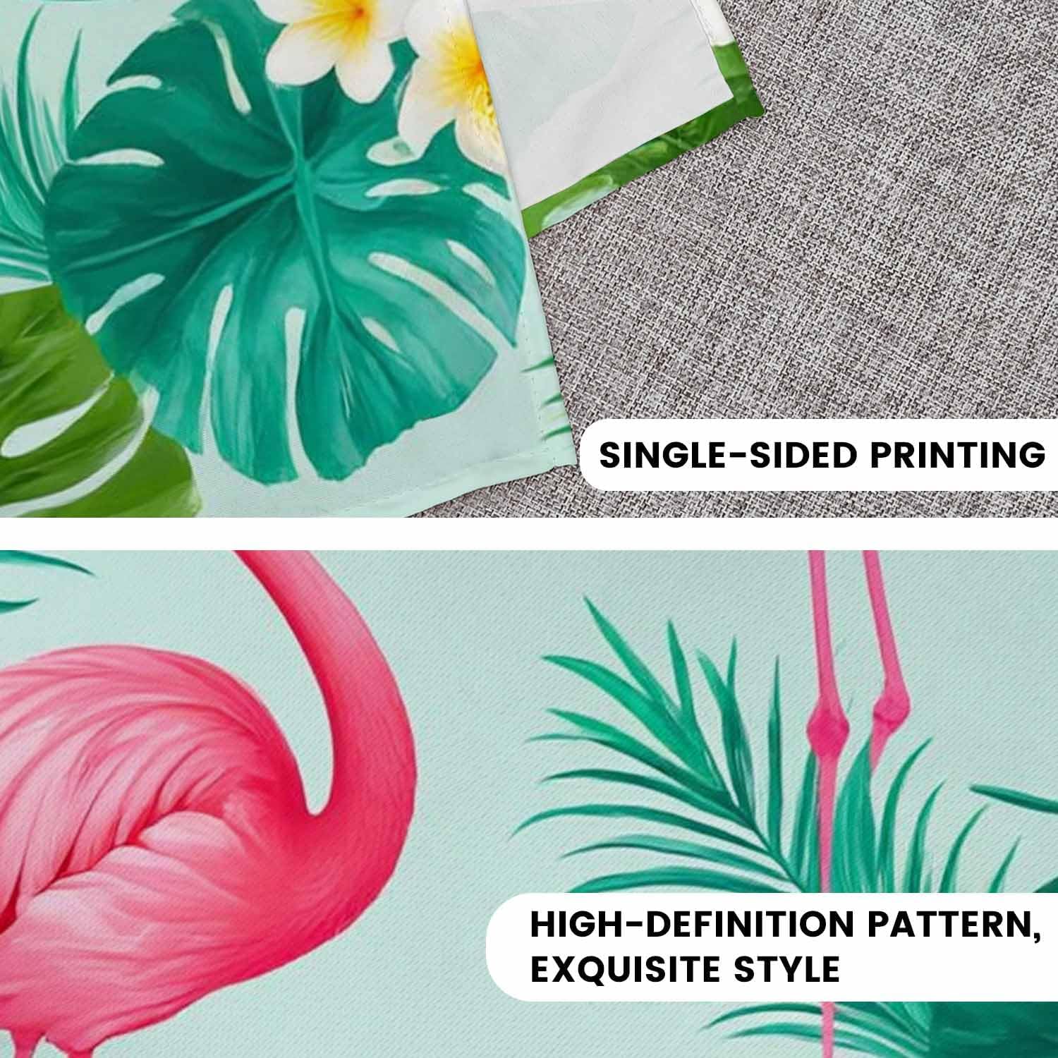 Flamingo Bandana Tropical Flowers Plants Palm Silk Hair Wrap Neck Scarf Scarf Headbands for Women