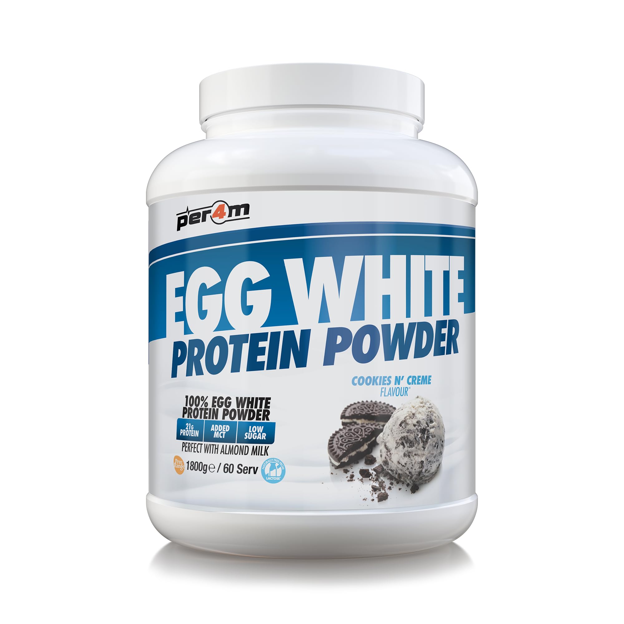Per4m Egg White Protein Powder (1800g) Cookies et crème