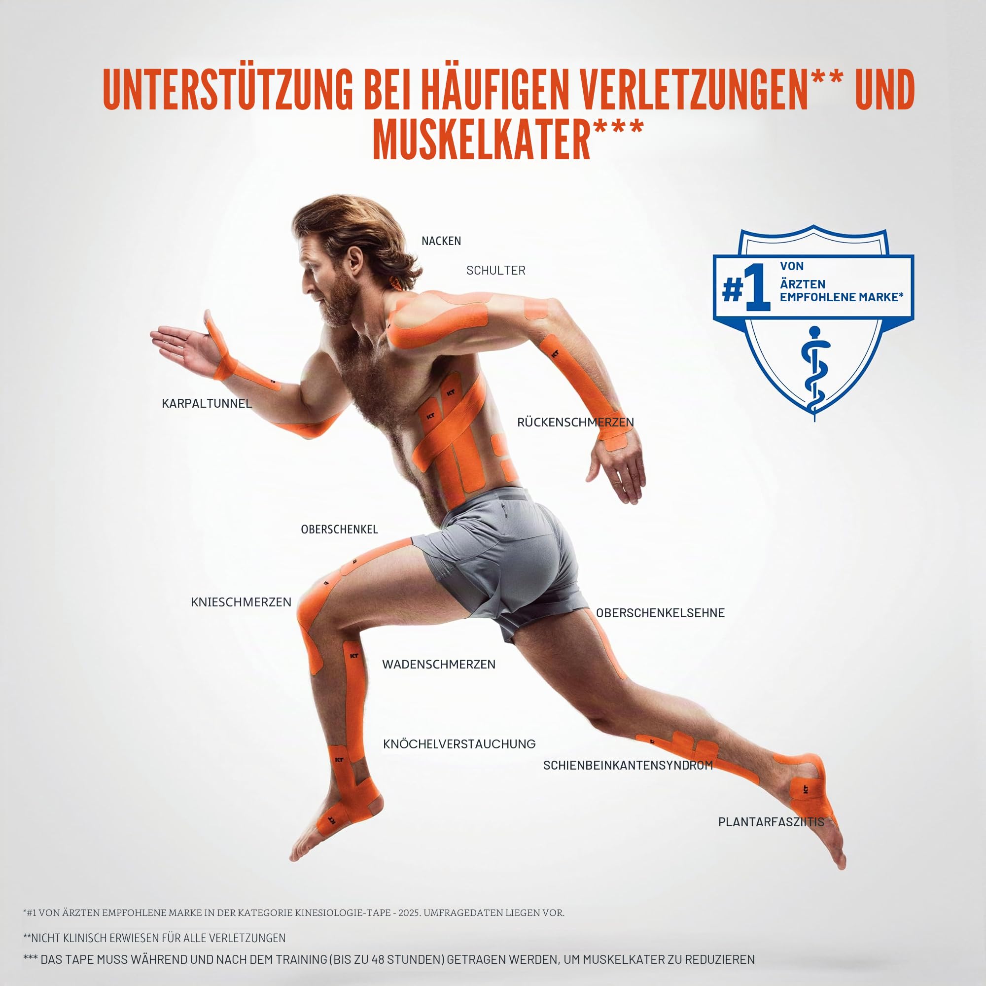 KT Tape Pro Extreme 20 - Kinesiology Tape - Synthetic Performance Kinesiology Tape Waterproof Pre Cut - Stronger and More Resistant Adhesion - Waterproof- 4 to 7 Days of Support - Reflective Safety