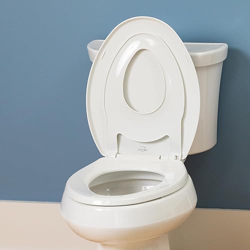 Miniatura 12 de Little2Big - Asiento de inodoro con asiento de entrenamiento integrado para niños pequeños, cierre lento, fácil de instalar, fabricado en Estados
