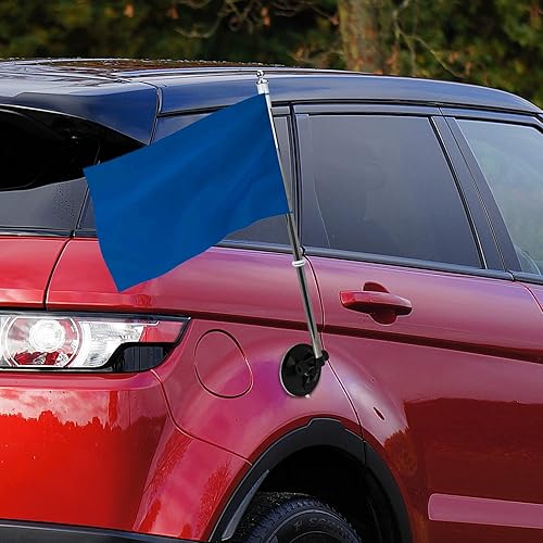 Miniatura 9 de Soporte universal para mástil de bandera con ventosa, soporte telescópico de bandera resistente, para automóvil, camión, SUV, no requiere taladrar