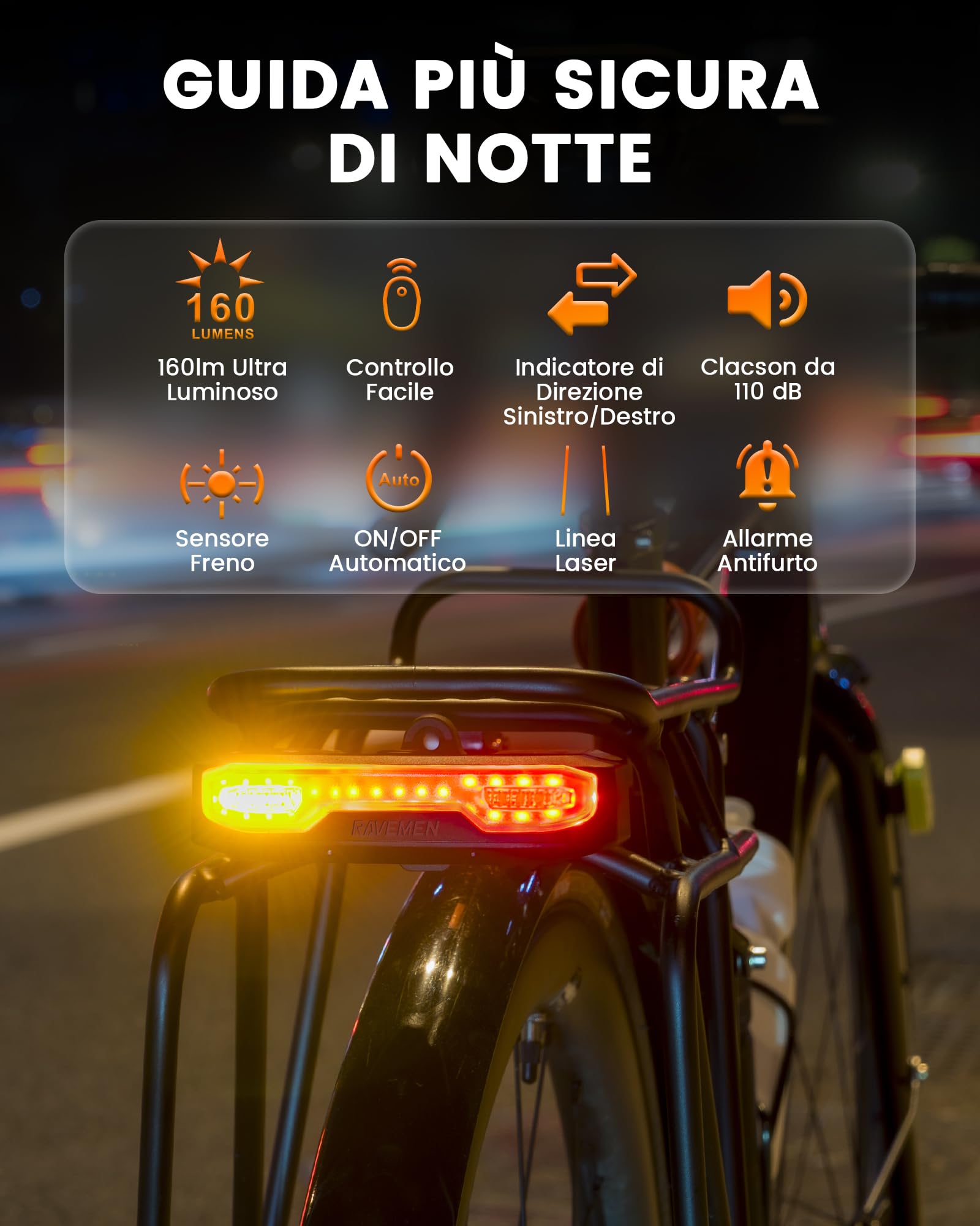 Acquista GUB Fanale posteriore per bicicletta USB ricaricabile impermeabile avviso di sicurezza staccabile indicatore di direzione della bici in Italia a partire da 2.37
