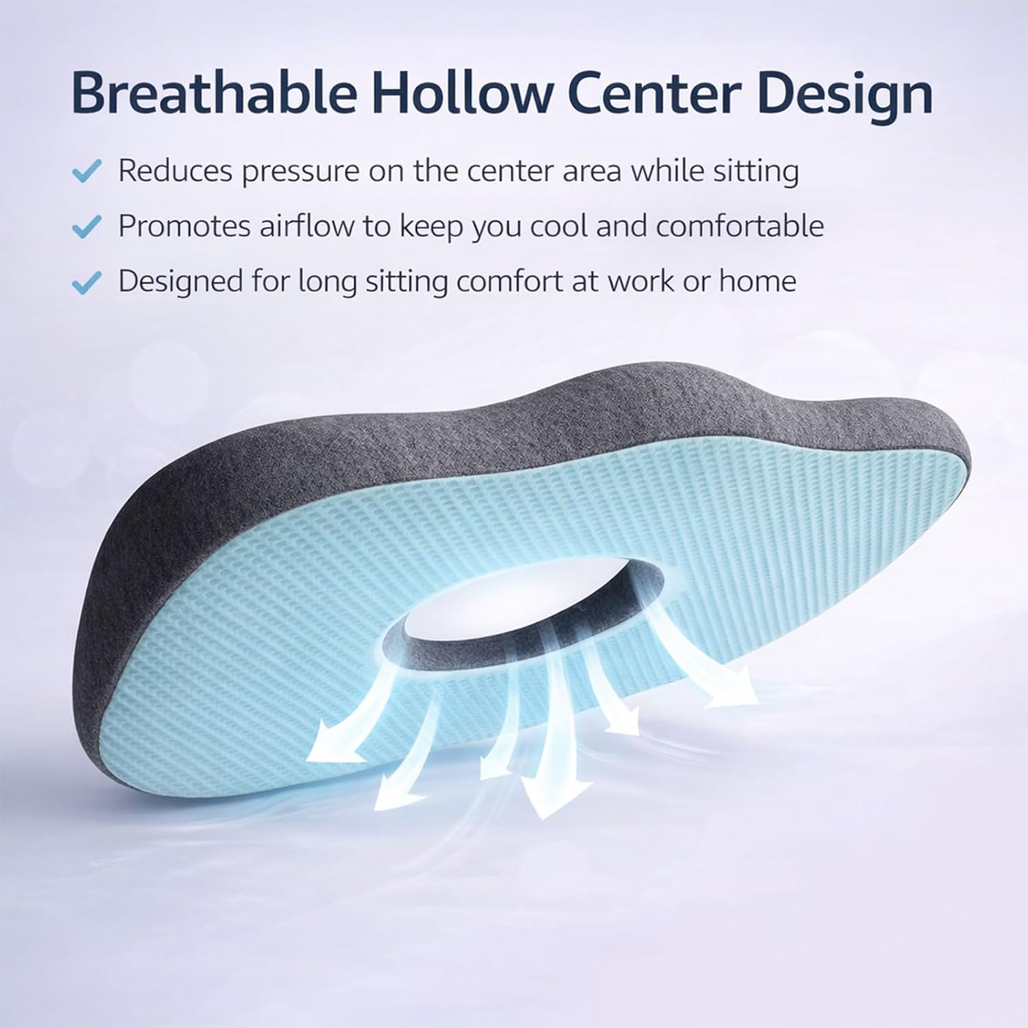 Bed Sore Pressure Relief Pillow, Donut Hole Pillow for Your Butt, Donut Pillow Cushion for Sitting and Sleeping, O-Shaped Tailbone Support Pillow, Cushion for Bed Sores on Buttocks
