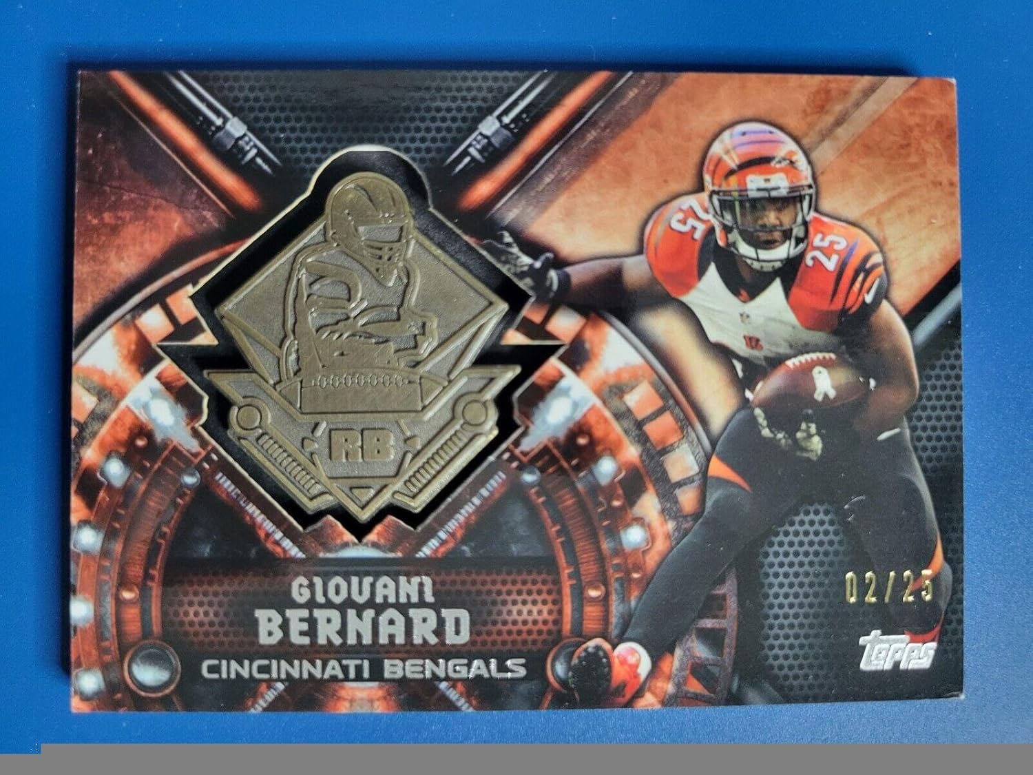 Giovani Bernard 2015 TOPPS COMMEMORATIVE FANTASY CLUB MEDALLION #D /25 BENGALS! - Football Cards