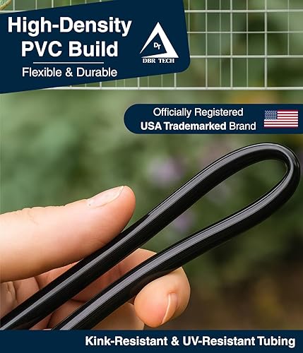 Miniatura 4 de Tubo de riego por goteo de 14, 50 pies, manguera flexible de riego por goteo de plástico PVC para jardinería, nebulización, hidroponía y proyectos