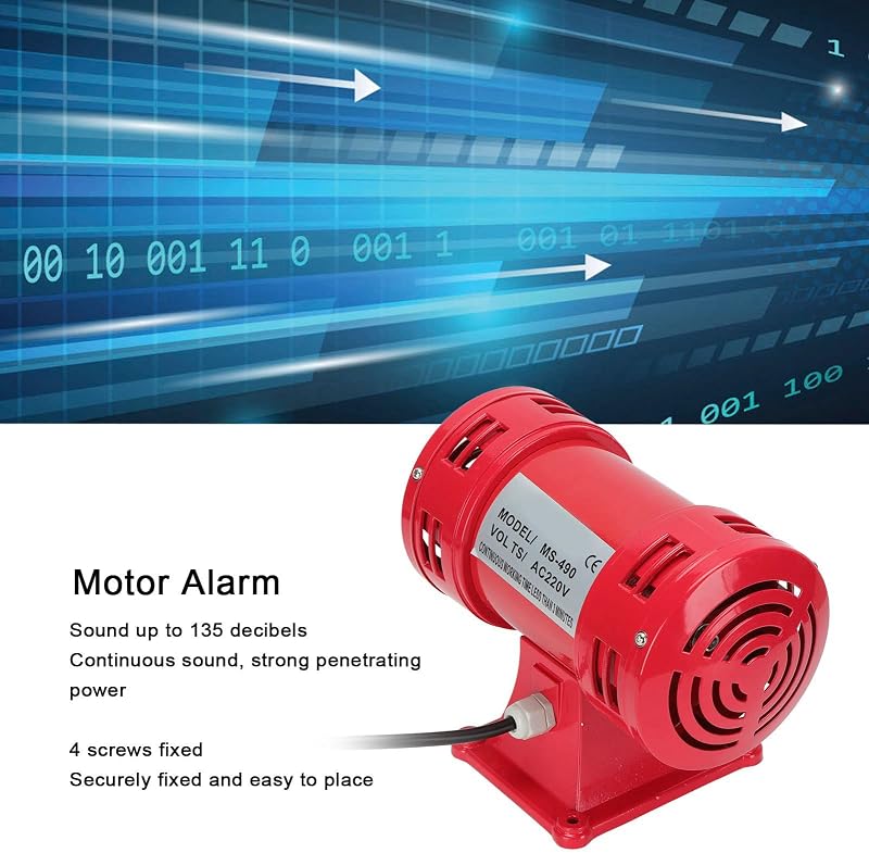 Jectse 220V Ipari Sziréna Riasztó Csengő 135 dB Elektromágneses Harangozó