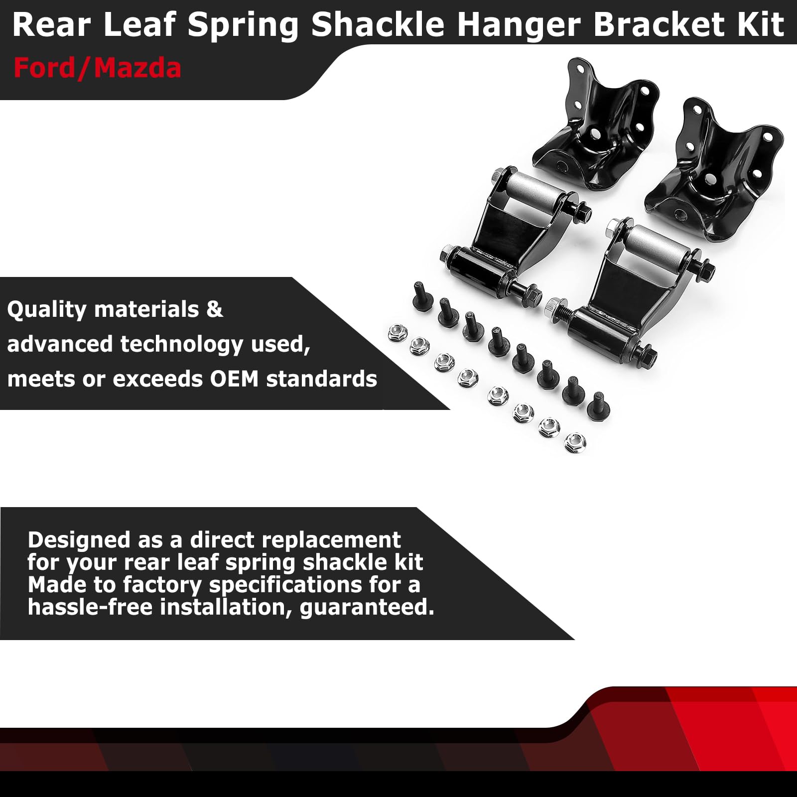 Rear Spring Hanger Brackets Replacement Rear Leaf Spring Shackle Kit ...