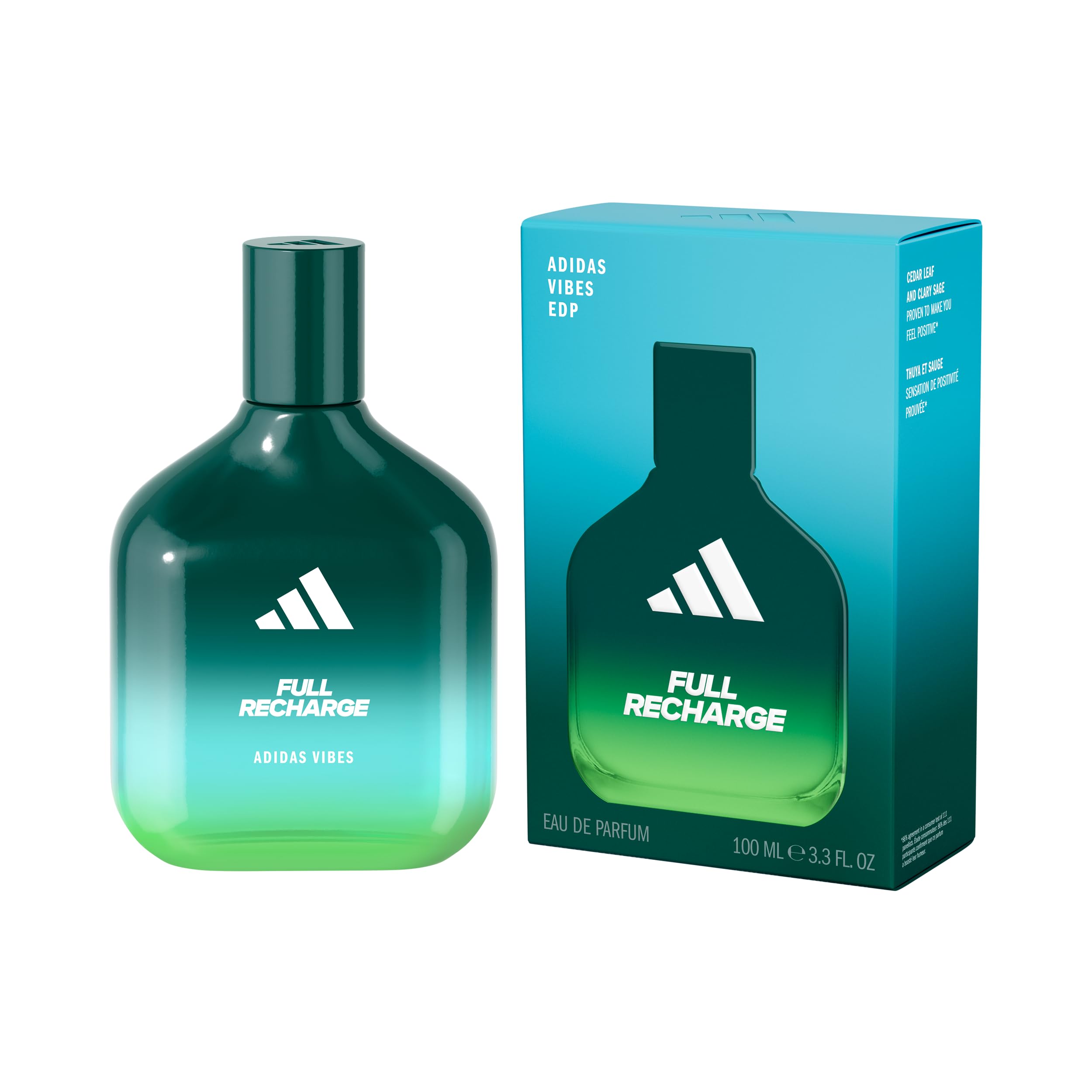 adidas, Coffret cadeau adidas Vibes Full Recharge, avec Eau de Parfum 100ml et douche 100ml