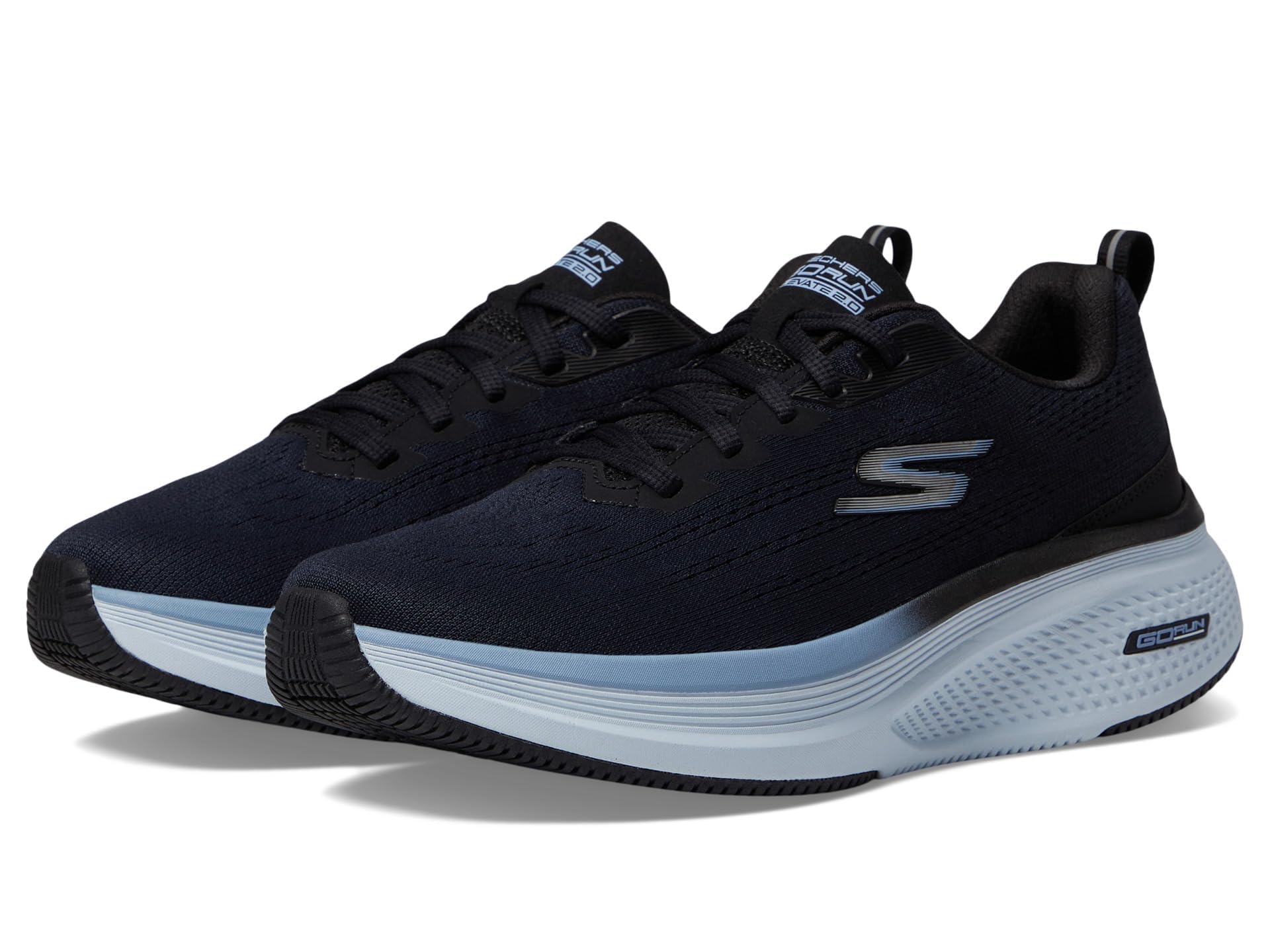 Skechers Go Run Elevate 2.0 - Baskets Femme Noires et Bleues