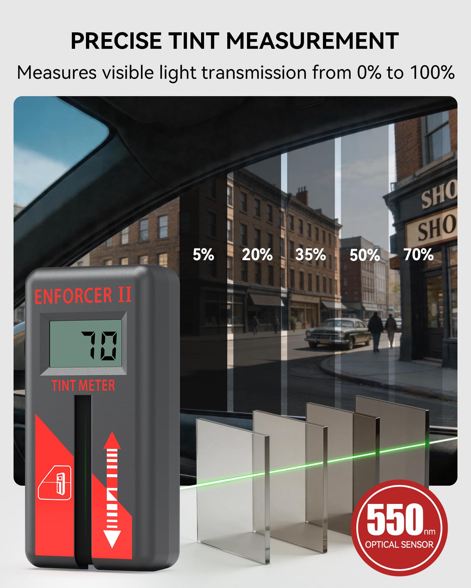 Window Tint Meter - 2% Accurate VLT Tester -5 Window Tint Meter - 2% Accurate VLT Tester -5