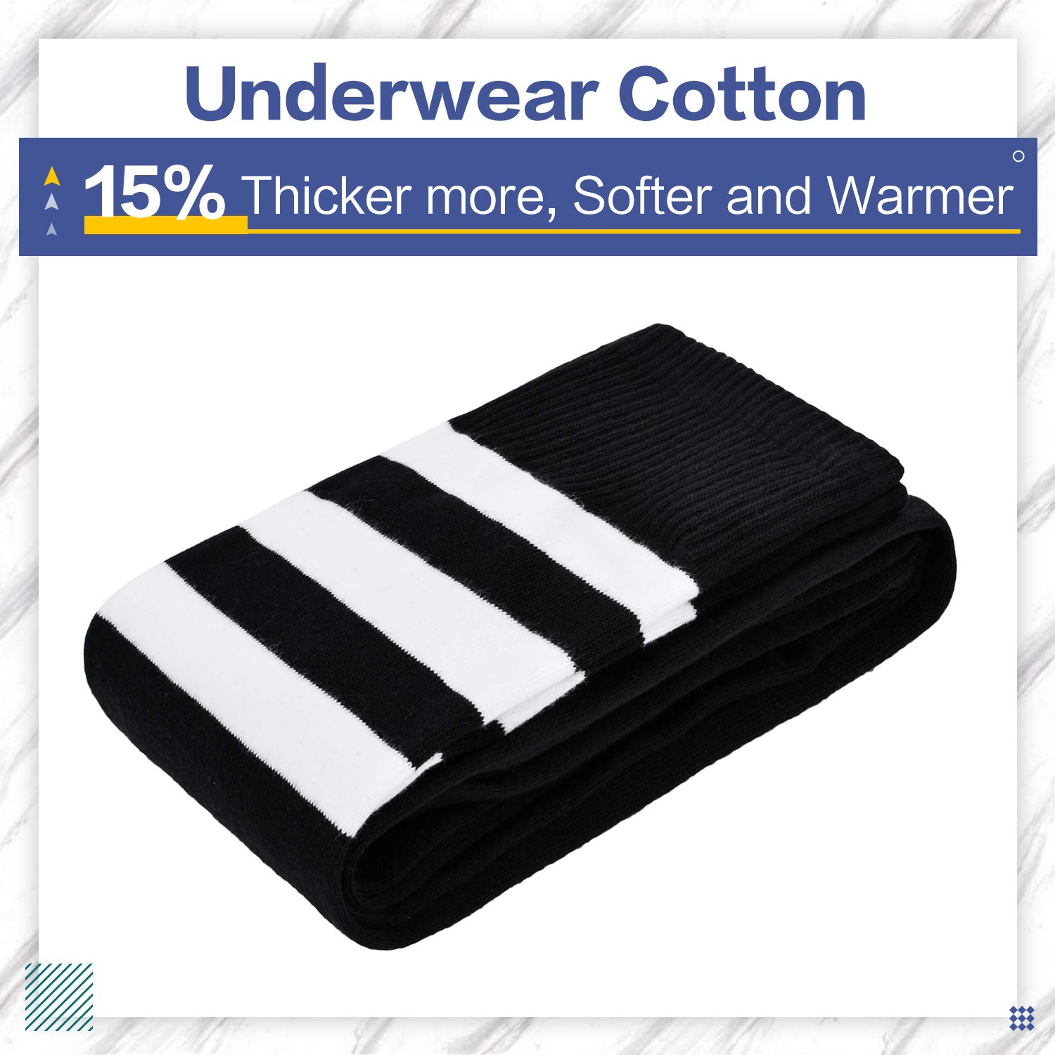 Kayhoma Extra Long Cotton Stripe Thigh High Socks Over the Knee High Plus Size Stockings…: Medium Black