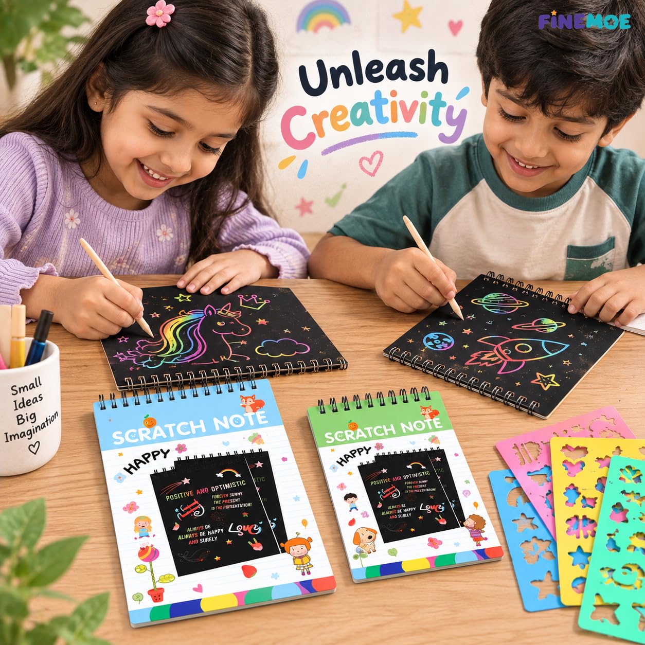 Finemoe Scratch Art Book - Bulk Return Gifts for Kids -7