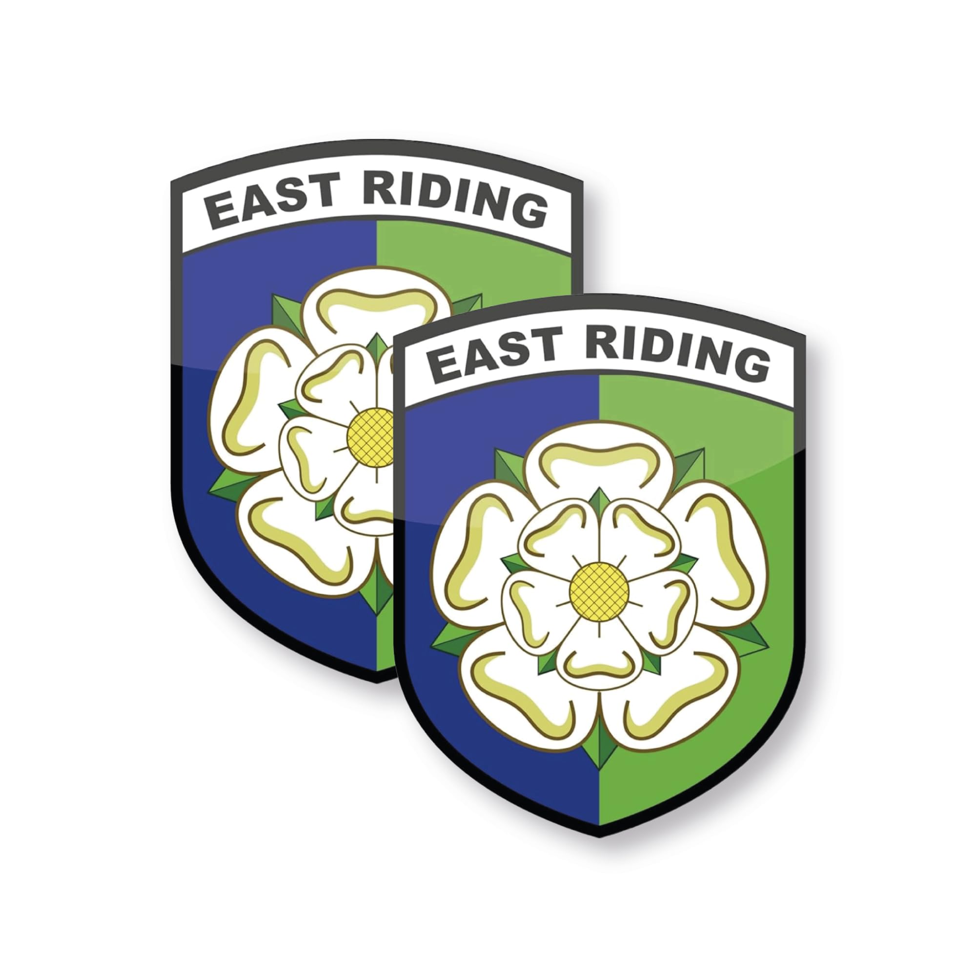 Stika.co East Riding Pack Of 2 County Flag Stickers – Self-Adhesive Vinyl Decals For Cars, Vans, Trucks, And Windows – 87 X 66Mm County Stickers