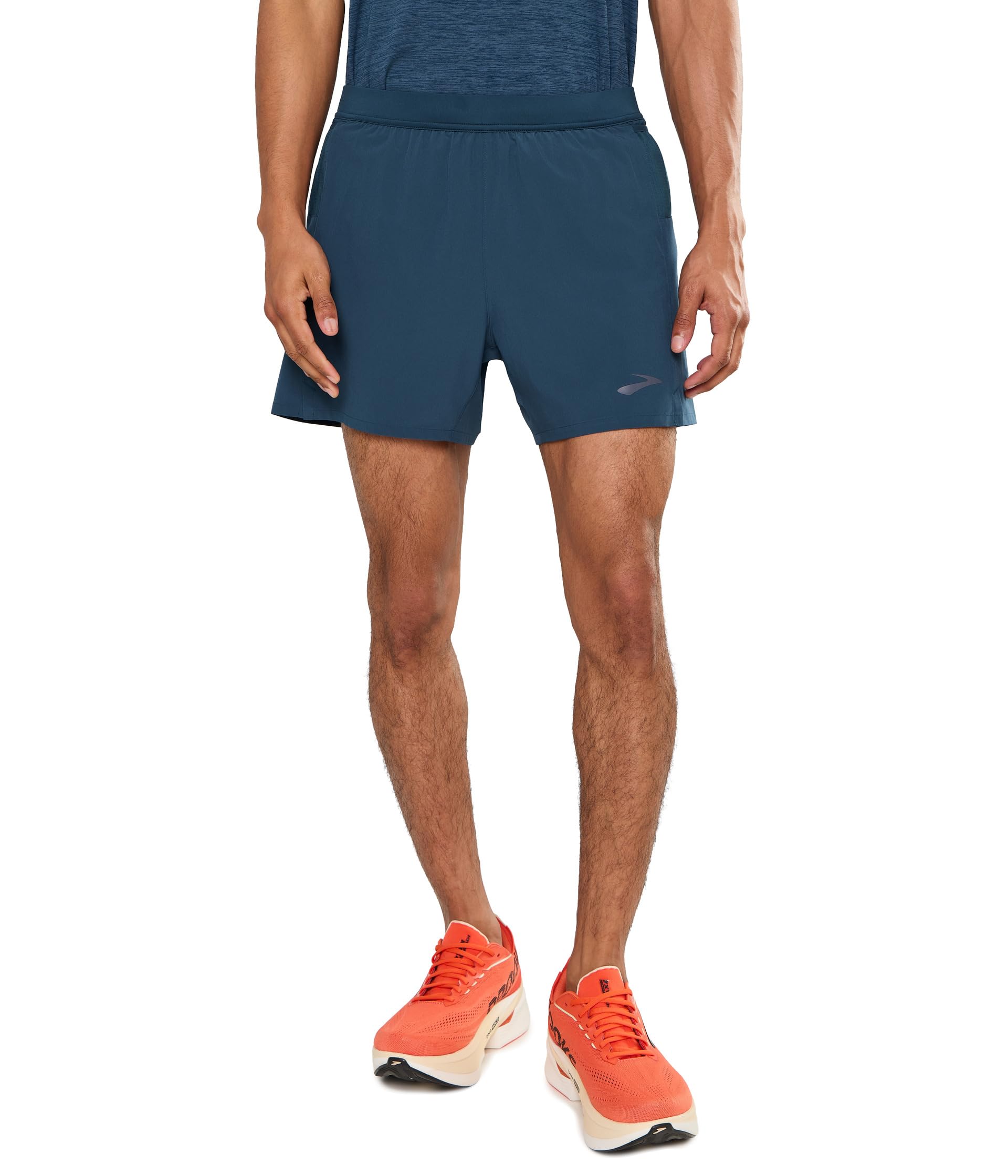 Brooks Men's Journey 5" Short, Lightweight, Supportive Fit Athletic Shorts with Brief Lin…
