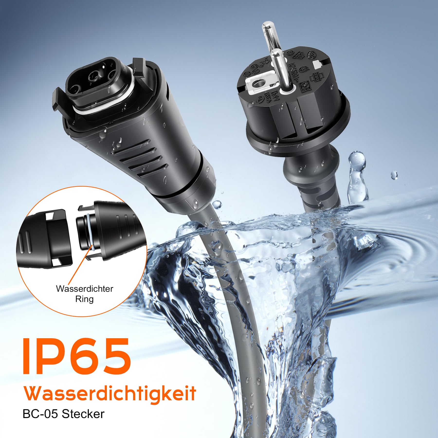 BC-05 kabel 10 m, gniazdo BC-05 z wtyczką Schuko, kabel przyłączeniowy, BC-05 z męską wtyczką BC-05 i wtyczką AC Schuko, 3 M/5 M/10 M/15 m do serii HMS