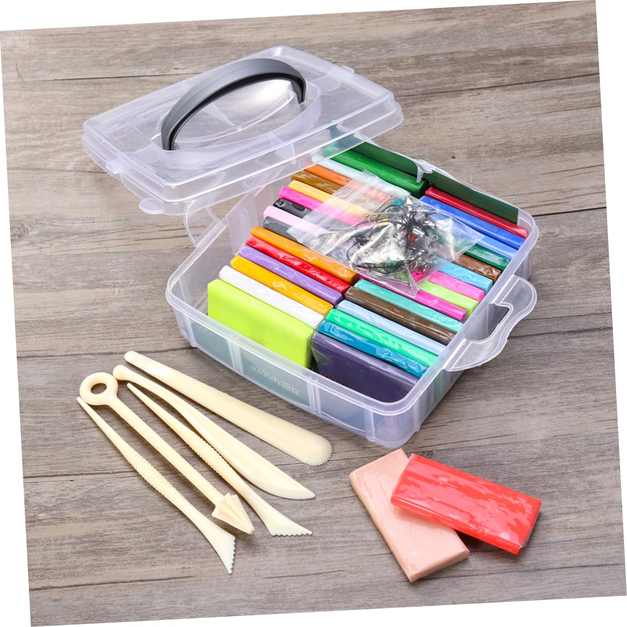 NUOBESTY 32 accessori in argilla kit utensili soft clay the colors lavoretti per argilla colorata giocattoli per argilla per kit di argilla da modellare