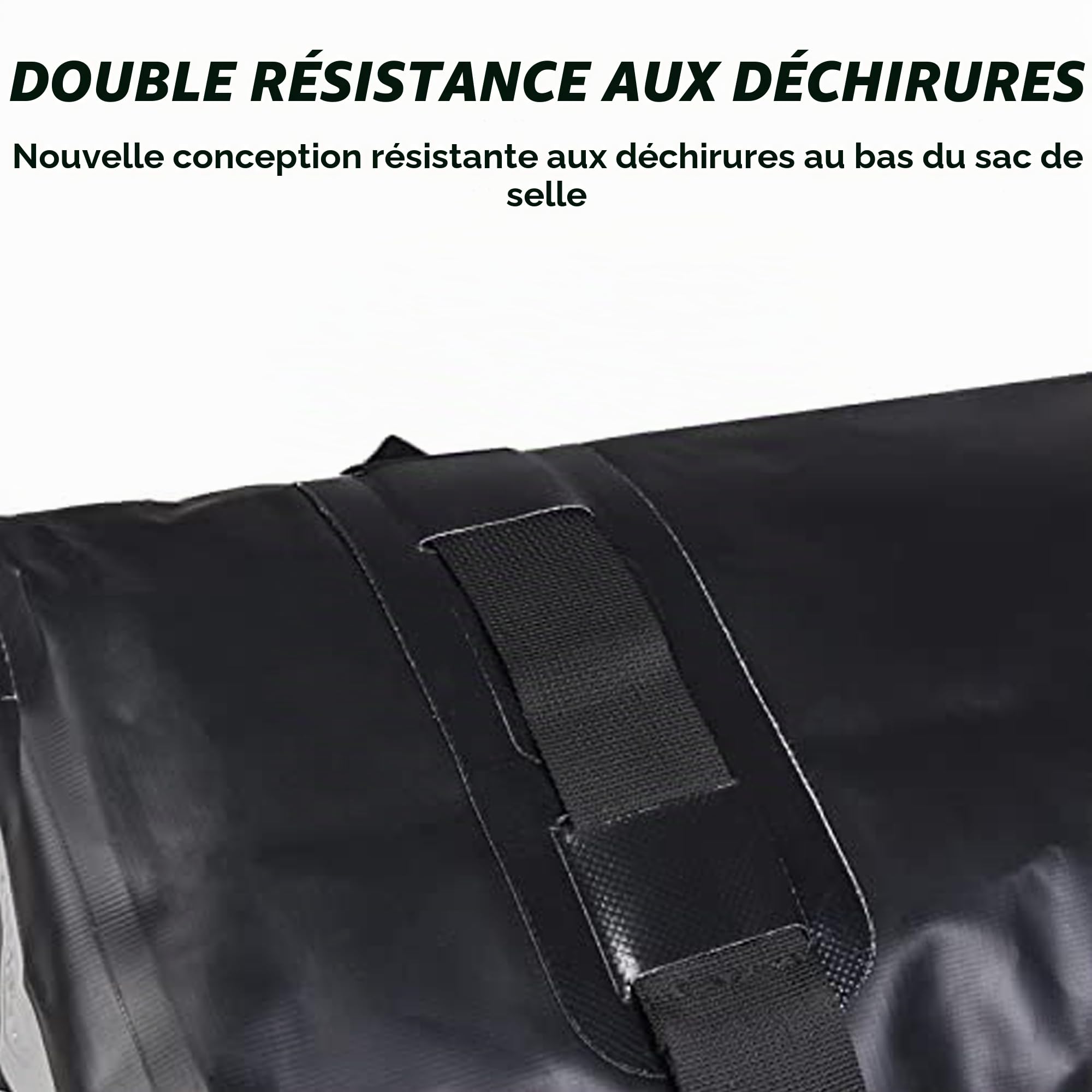 Waterproof Motorcycle Saddlebags - 50L Motorcycle Luggage Bags for Motorbike Travel - Detachable Panniers Bags - for Scooter, Honda, Suzuki, Yamaha (Black, 2 Pack)
