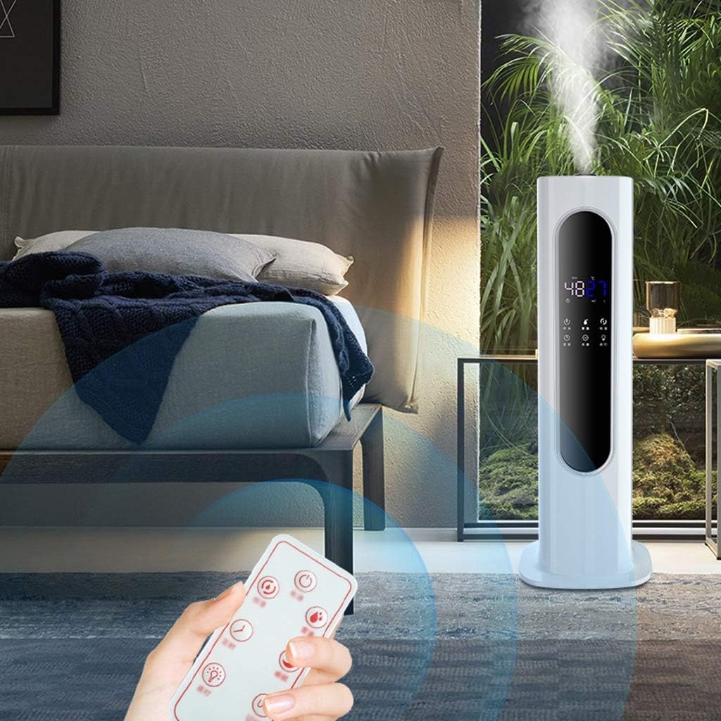 Floor-Standing Humidifier – 8L Water Tank – Timer and Waterless Auto Shut-Off – for Home Bedroom and Office Mist Humidifier (Colour: Black)