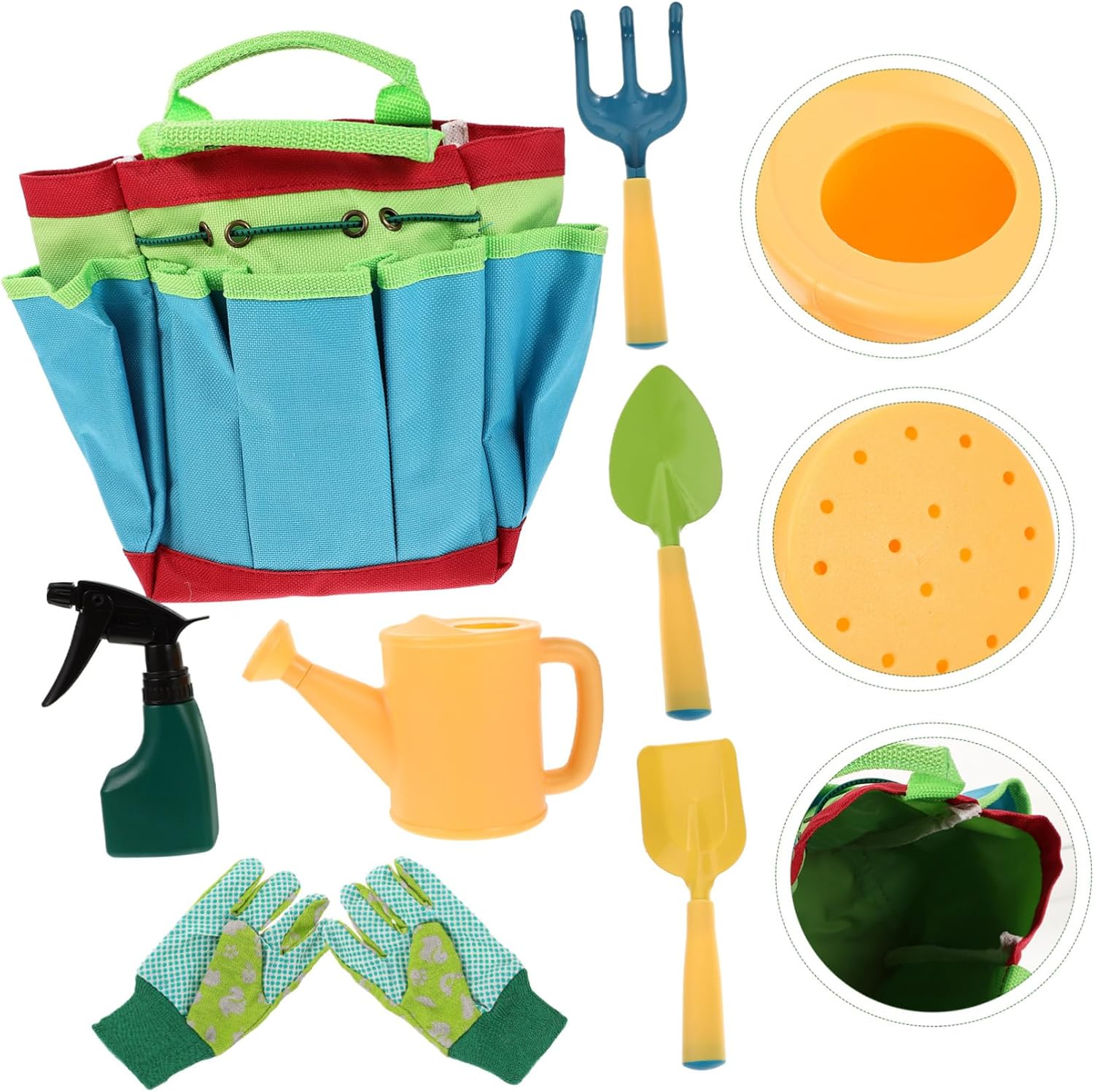 Sosoport 1set Boys and Girls Gardening Tool Boy Girl Outdoor Planting Kit Watering Bottle for Transplanting and Weeding Fun Design for Boys and Girls