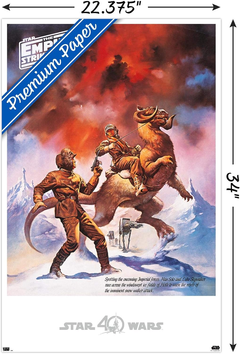 Trends International Star Wars: Hoth - Empire Strikes Back Wall Poster, 22.375" x 34", Premium Unframed Version