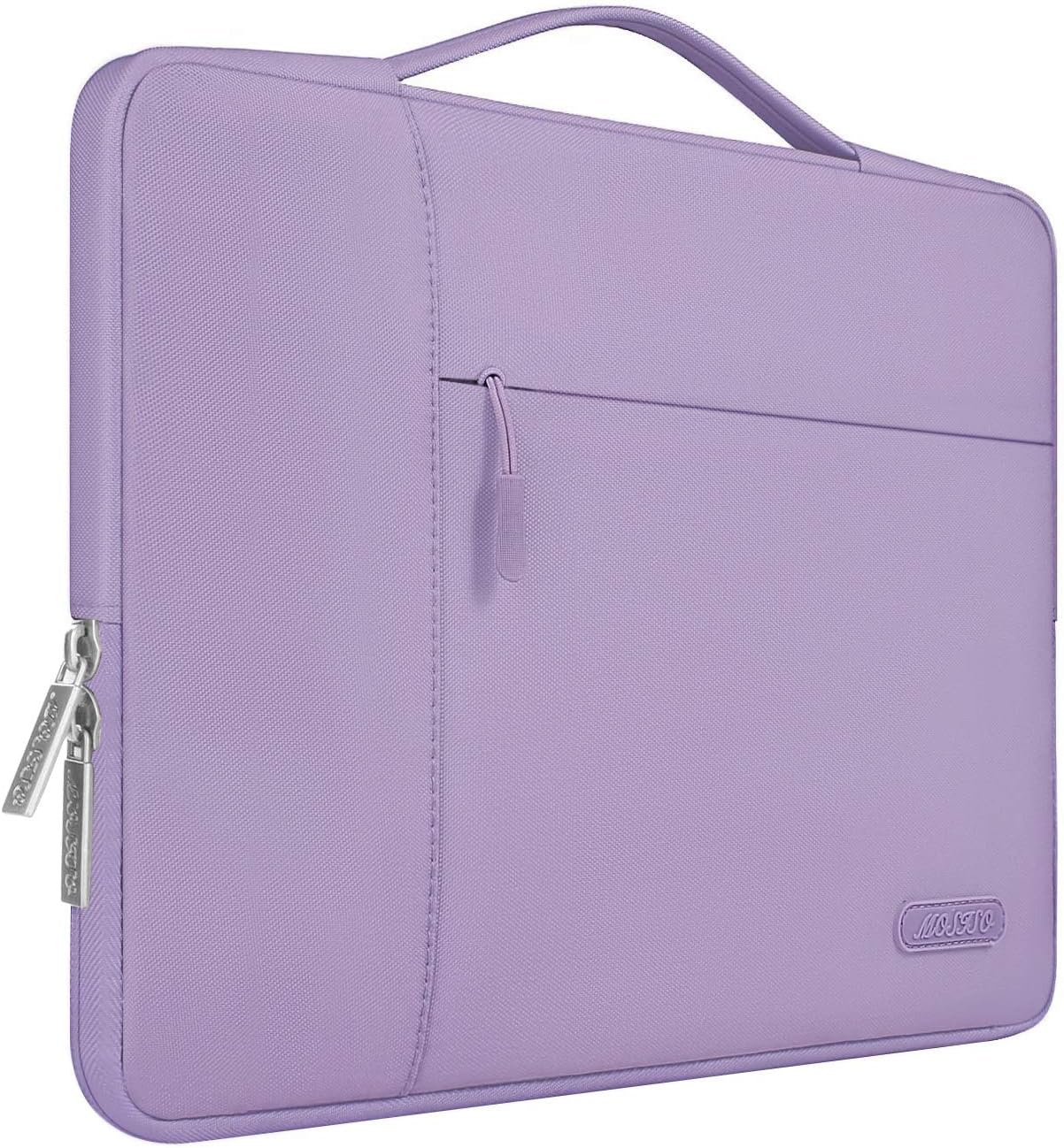 MOSISO Laptop Sleeve Compatible with MacBook Pro 16 inch with Touch Bar A2141, 15 15.4 15.6 inch Dell HP Asus Acer Samsung Sony Chromebook, Polyester Multifunctional Briefcase Bag, Light Purple