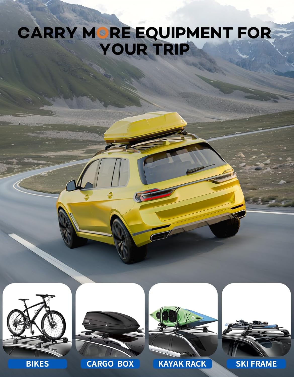 Wonderdriver Roof Rack Cross Bars 300 lb for BMW X7 G07 7