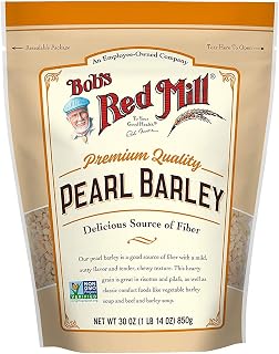 Bob's Red Mill Pearl Barley 30 oz Pack of 4 - High Fiber Whole Grain for Soups Stews Risotto Salads