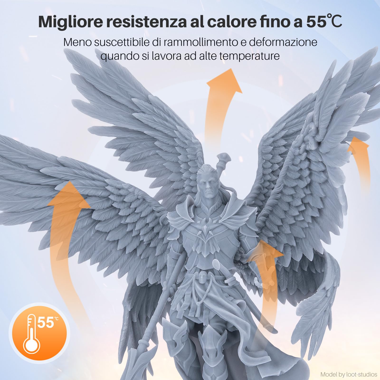 ELEGOO Resina ABS-Like 3.0+ 1 kg Grigio, UV Rapida per LCD, Alta Precisione, Non Fragile, Maggiore Forza e Durezza, Compatibile con Stampanti 3D LCD/DLP