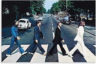 Tongton The Beatles - Poster policromatico su tela e stampa artistica da parete, 50 x 75 cm