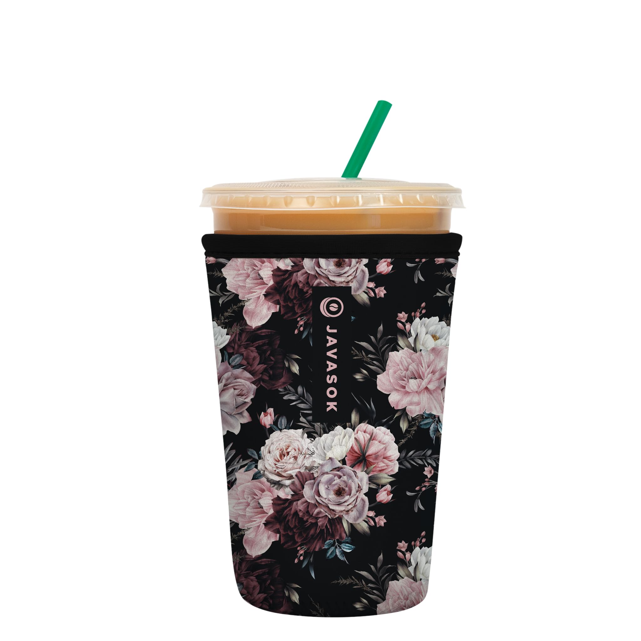 Sok It JavaSok Iced Coffee & Cold Soda Insulated Neoprene Cup Sleeve (Bloom at Night, Medium: 22-28oz)