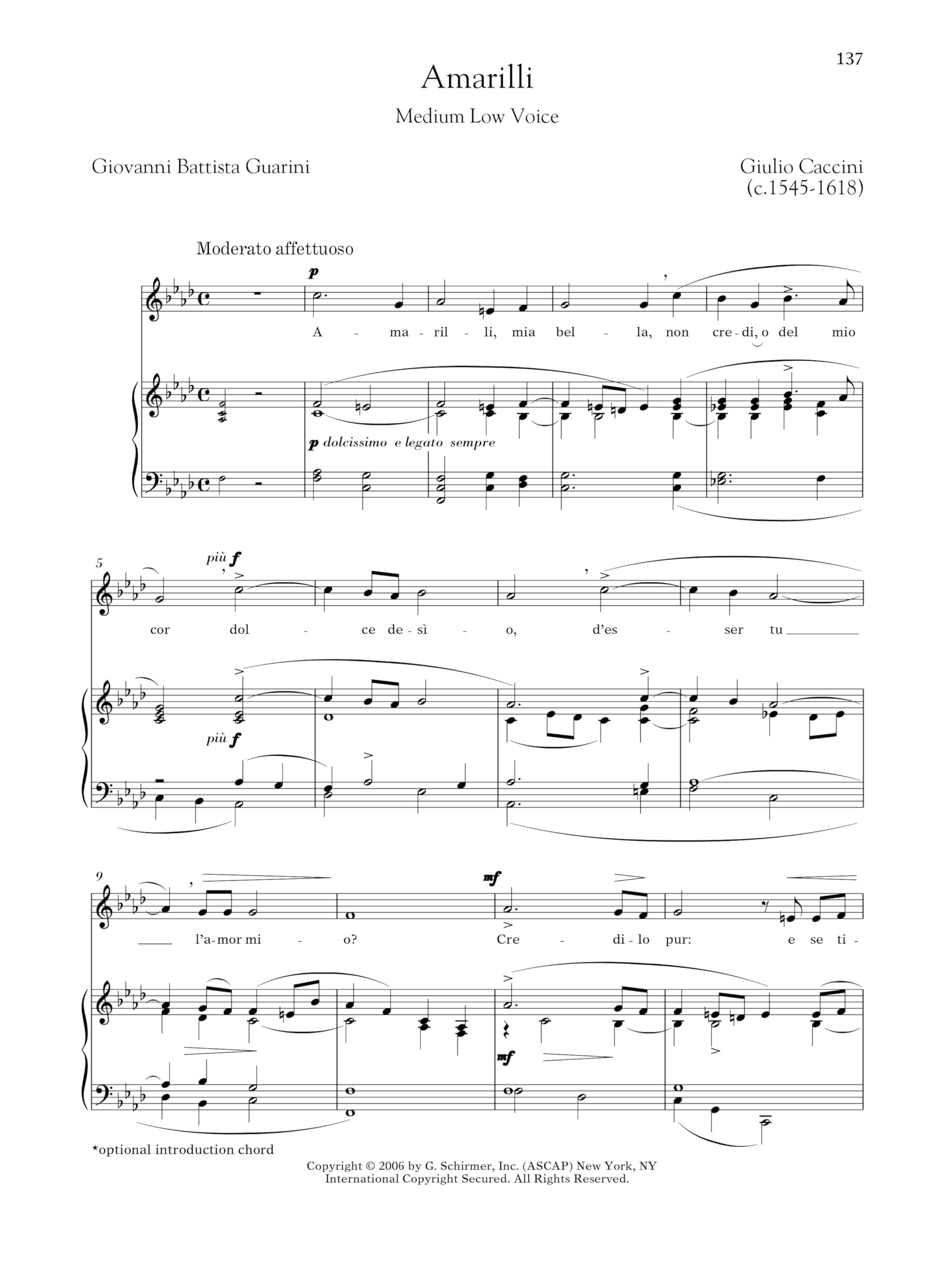 28 Italian Songs and Arias of the Seventeenth and Eighteenth Centuries: Complete, in 5 Keys: Of the 17th & 18th Centuries