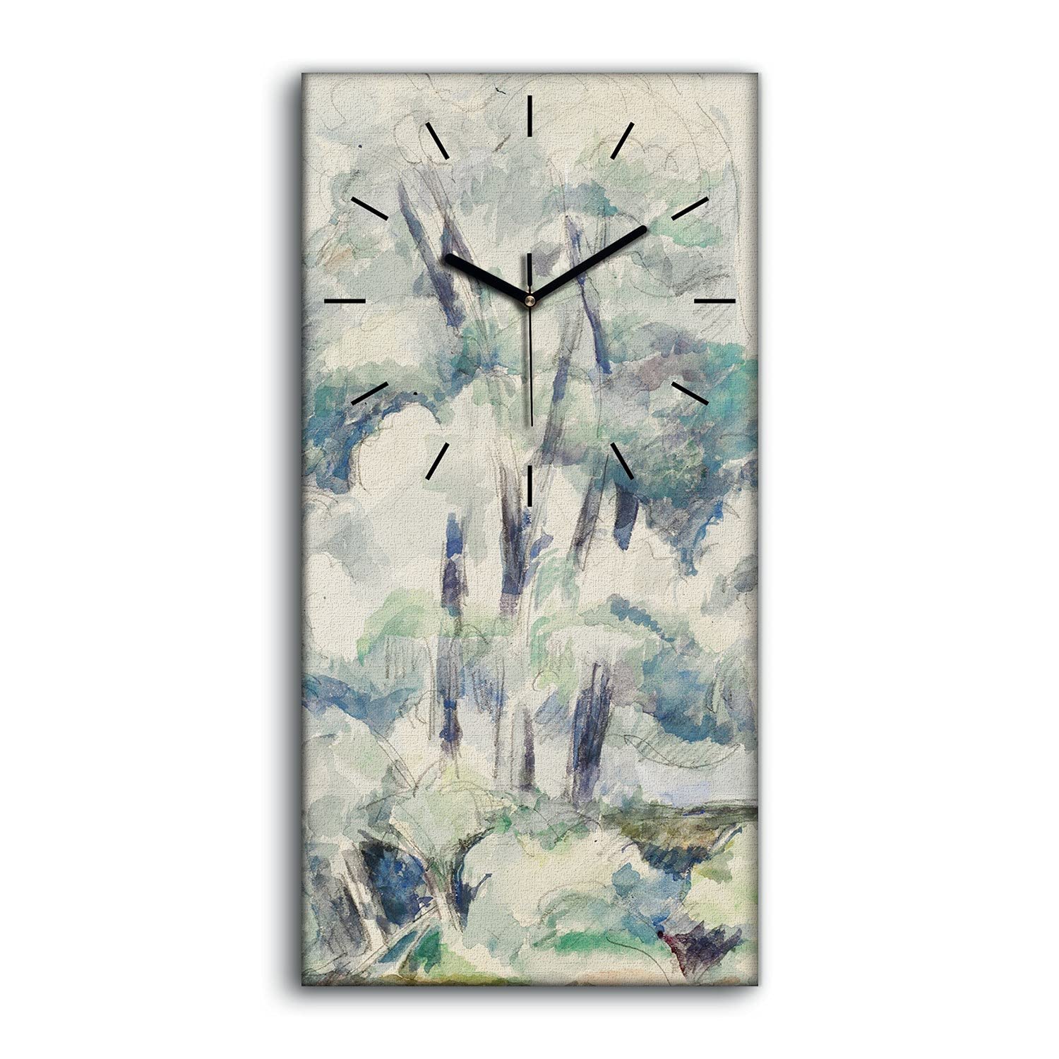 Horloge sur Toile Image Moderne Rive de Seine Décoration Murale Salon