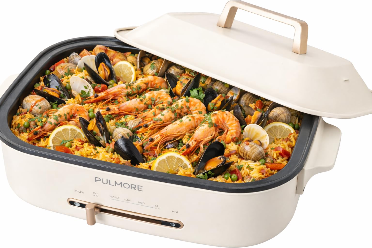 Amazon | PULMORE ホットプレート おしゃれ かわいい 蓋 ふた付き 温度